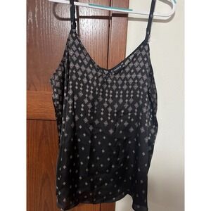 Torrid Black Geometric Print Spaghetti Strap Cami Tank Top Women 1